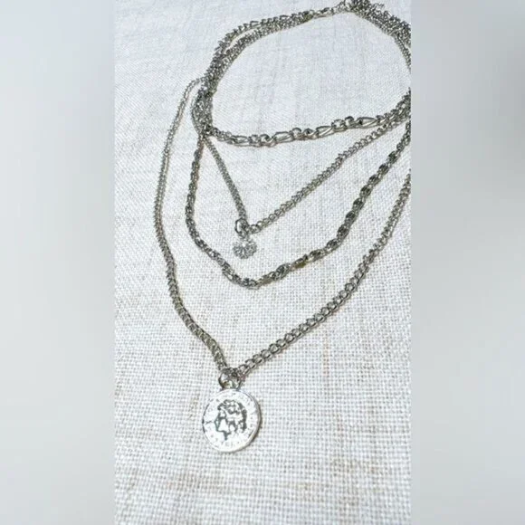 Boho silver necklace N583 - Picture 4 of 5